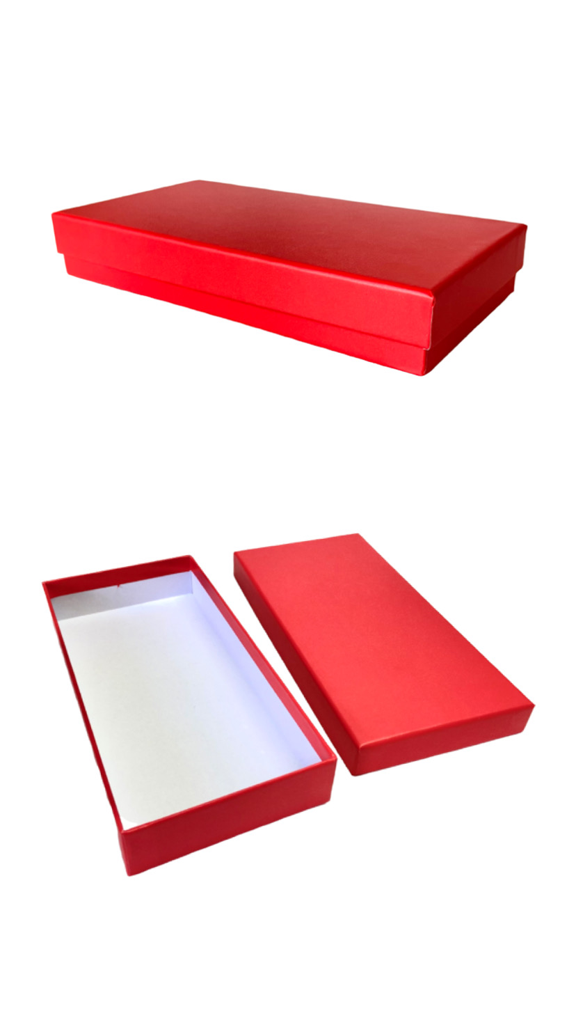 Коробка прямоугольная 23*12*4см красная